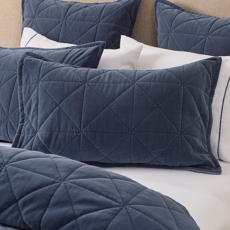 Vance Denim Cotton Velvet Quilted Quilt Cover Separates