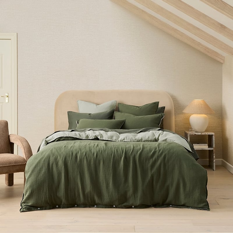 European 4 Sided Reversible Muslin Eden Quilt Cover Separates