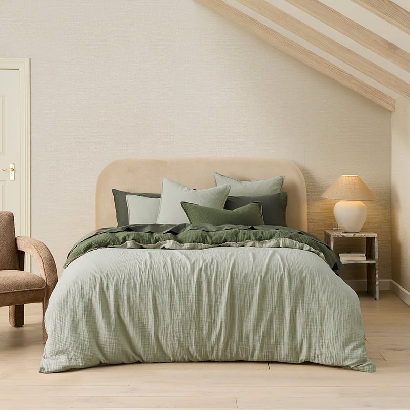 European 4 Sided Reversible Muslin Eden Quilt Cover Separates