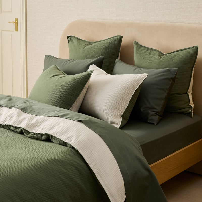 European 4 Sided Reversible Muslin Eden Quilt Cover Separates