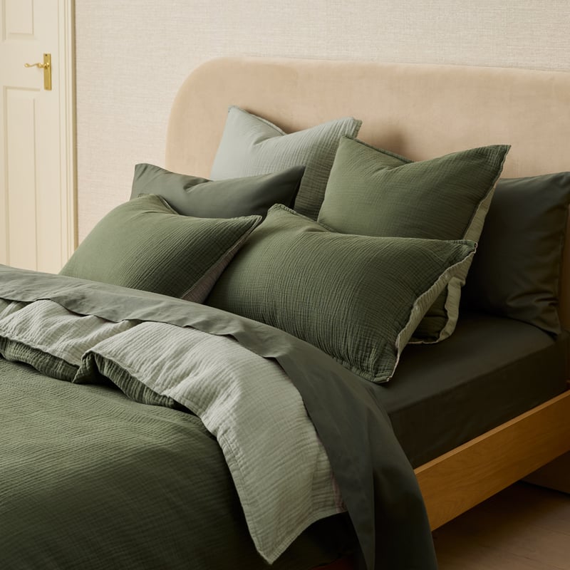 European 4 Sided Reversible Muslin Eden Quilt Cover Separates