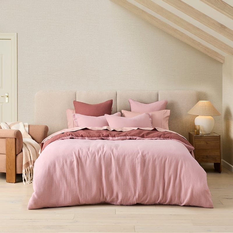 European 4 Sided Reversible Rose Quilt Cover Separates