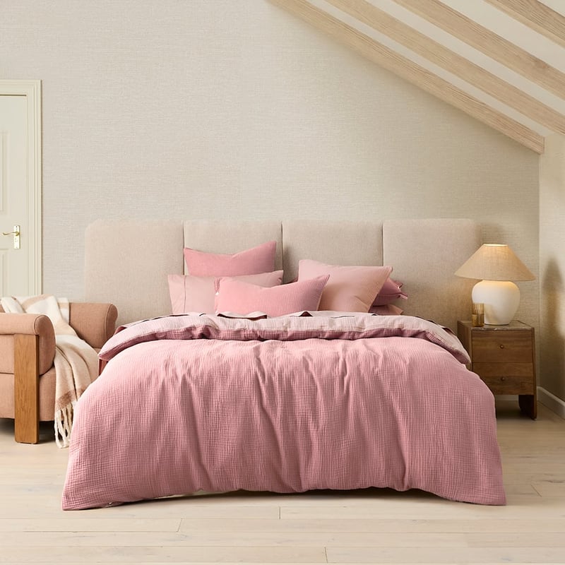European 4 Sided Reversible Rose Quilt Cover Separates