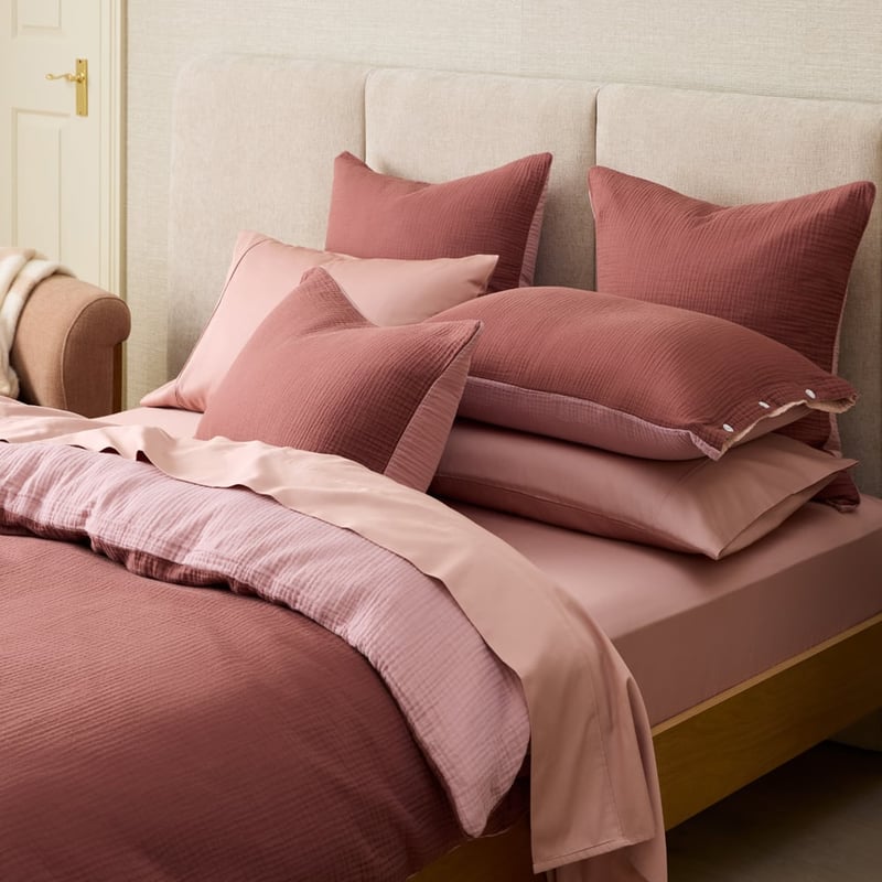 European 4 Sided Reversible Rose Quilt Cover Separates