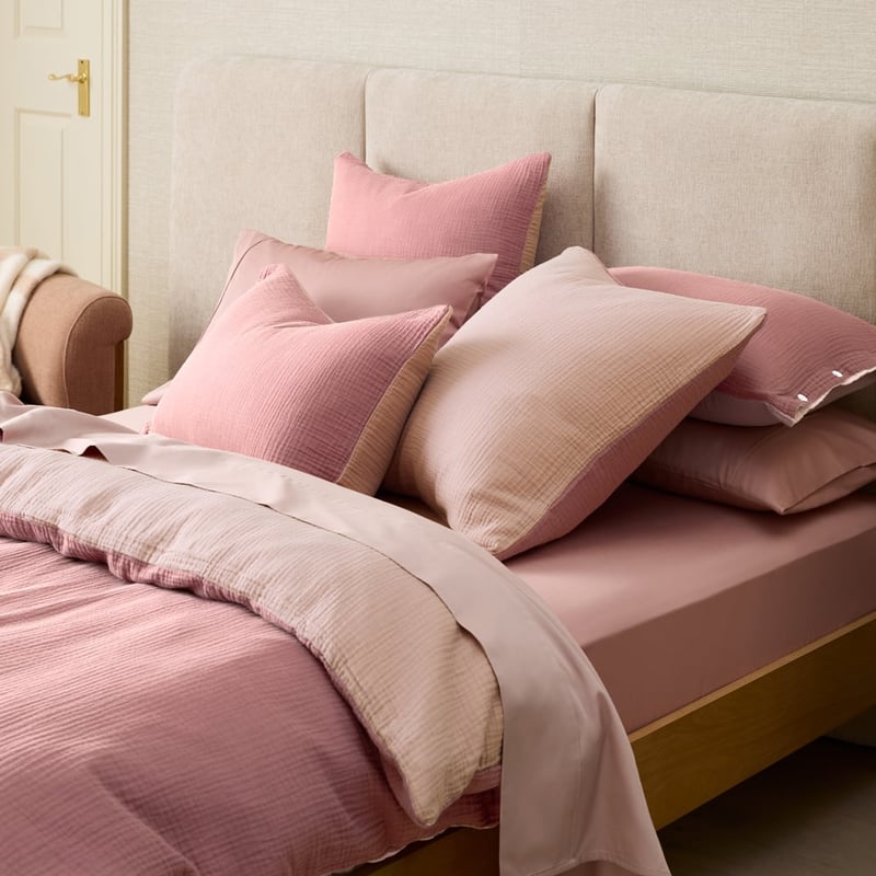 European 4 Sided Reversible Rose Quilt Cover Separates
