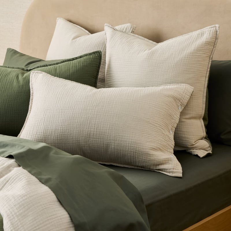 European 4 Sided Reversible Muslin Eden Quilt Cover Separates