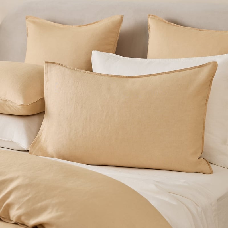 Vintage Washed Linen Biscotti Quilt Cover Separates