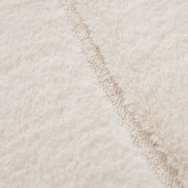 Farrah Off White Faux Fur Quilt Cover Separates