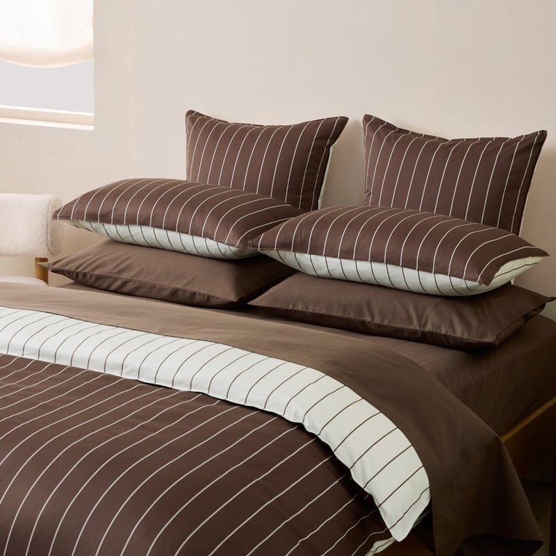 Bayes Chocolate Stripe European Pillowcase