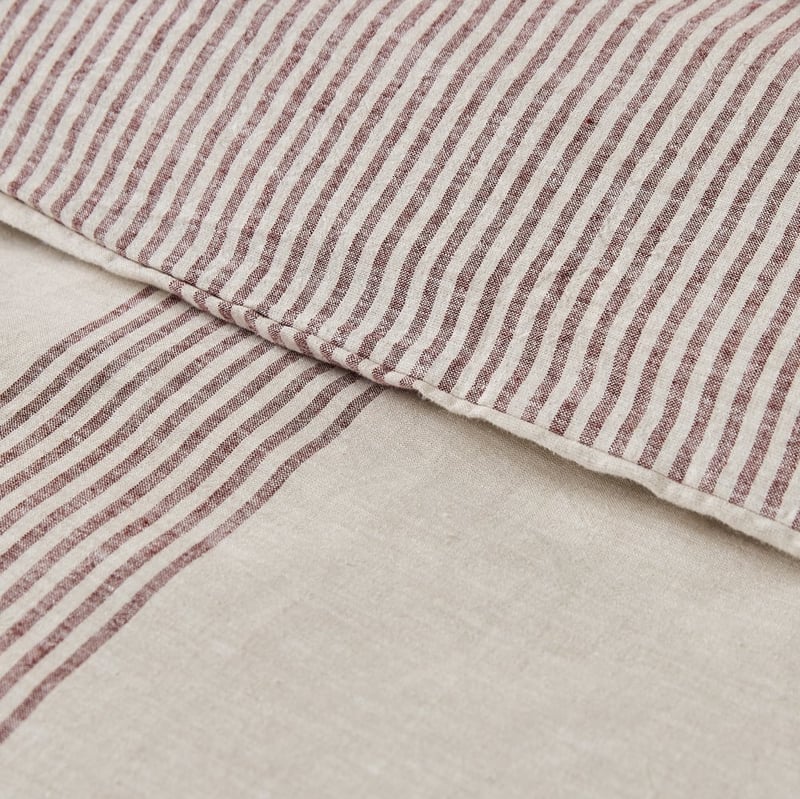 Linen Cotton Natural Soho Stripe Quilt Cover Set + Separates