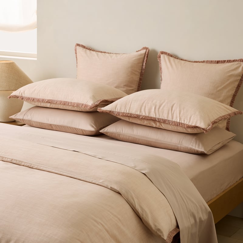Thea Fringe Natural Pillowcase