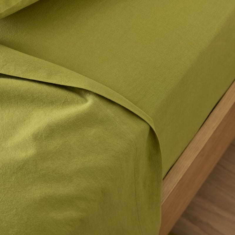 Stonewashed Cotton Bayleaf Sheet Separates
