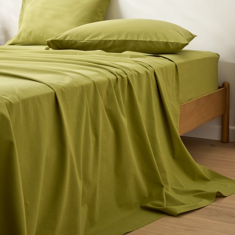 Stonewashed Cotton Bayleaf Sheet Separates