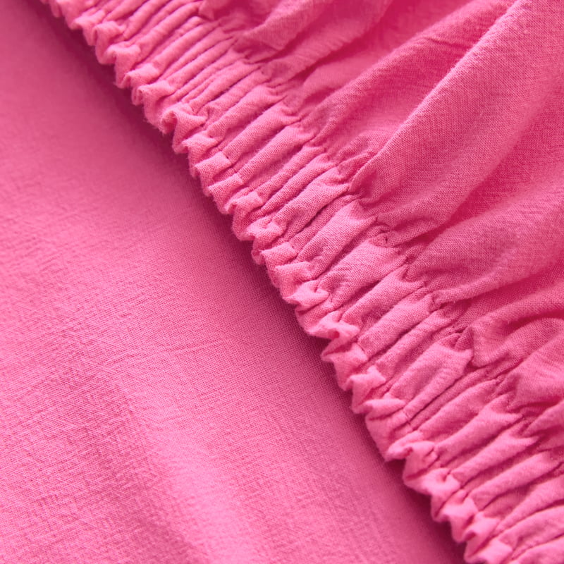 Stonewashed Cotton Hot Pink Sheet Separates