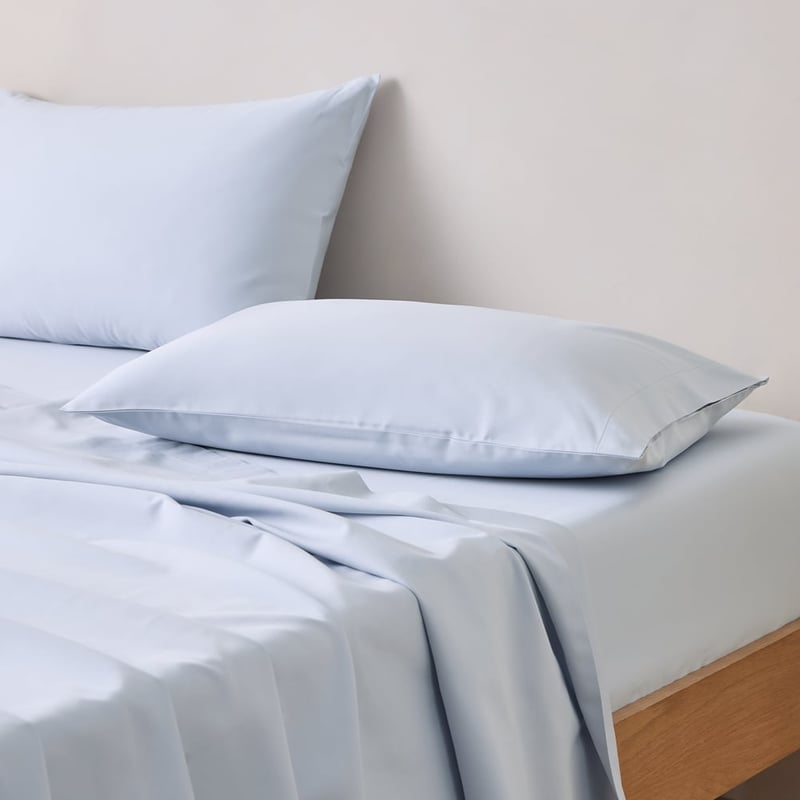 600TC Bamboo Cotton Clearwater Blue Sheet Set