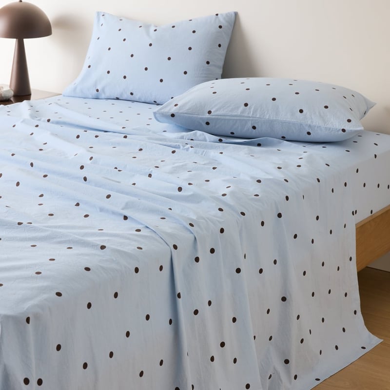 Stonewashed Cotton Coast & Chocolate Spot Sheet Separates