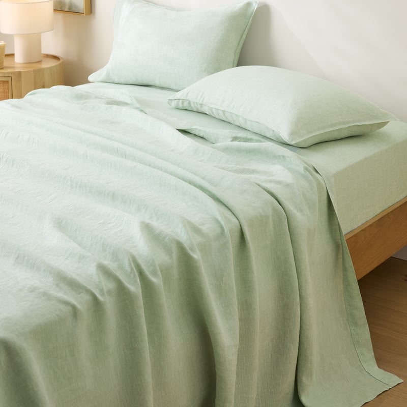 Vintage Washed Linen Mineral Sheet Separates 