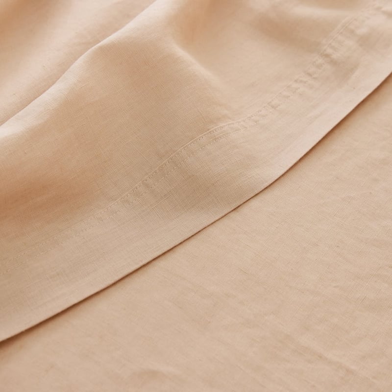 Vintage Washed Linen Macadamia Sheet Separates