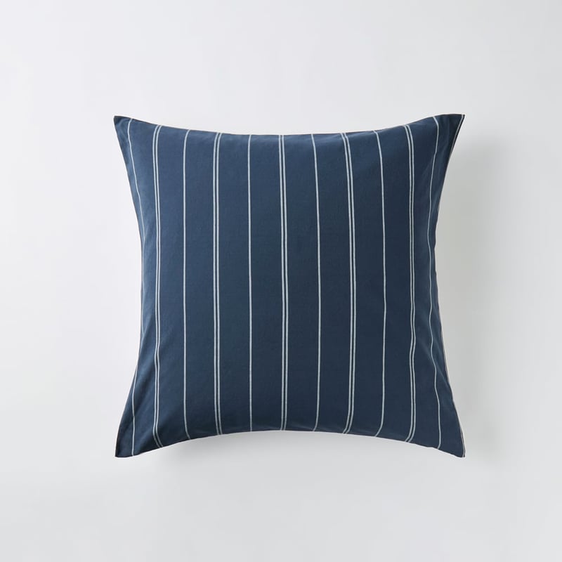 Stonewashed Cotton Navy Pencil Stripe Quilt Cover Separates