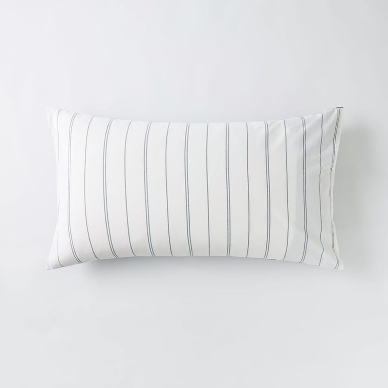 Stonewashed Cotton Navy Pencil Stripe Quilt Cover Separates