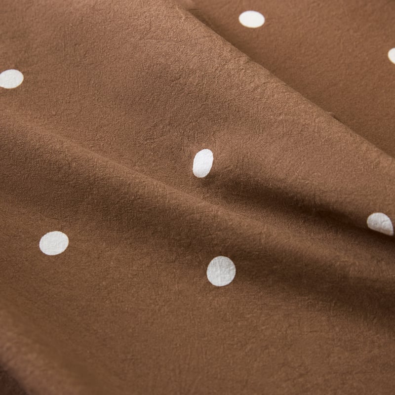 Stonewashed Cotton Fudge & Coconut Spot Sheet Separates