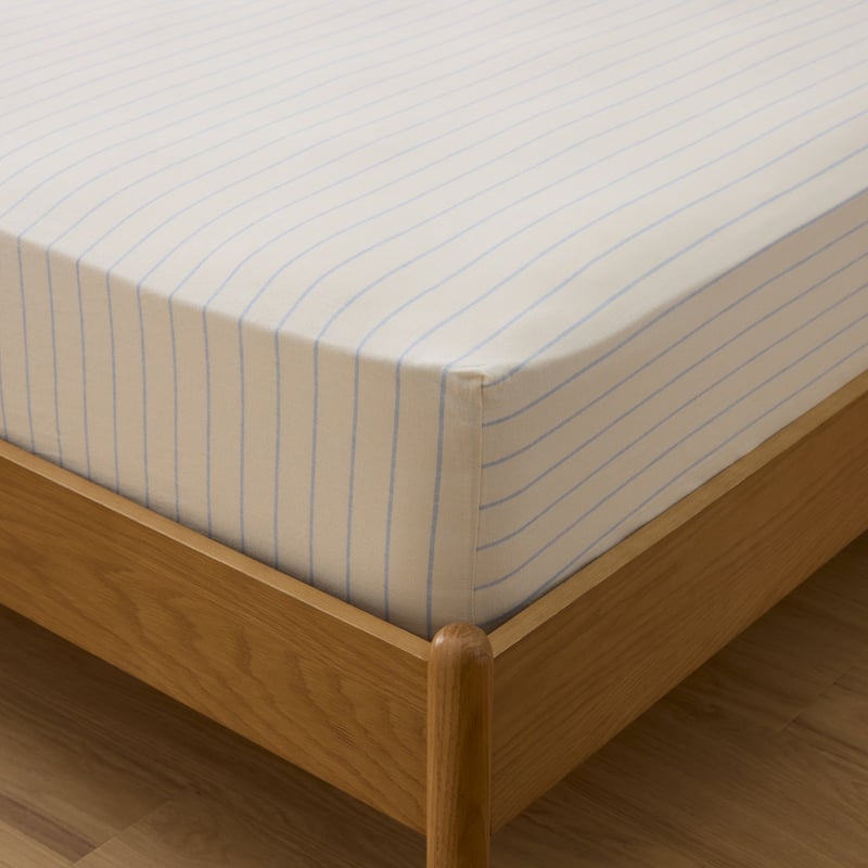 Remi Blue Stripe Linen Cotton Sheet Set