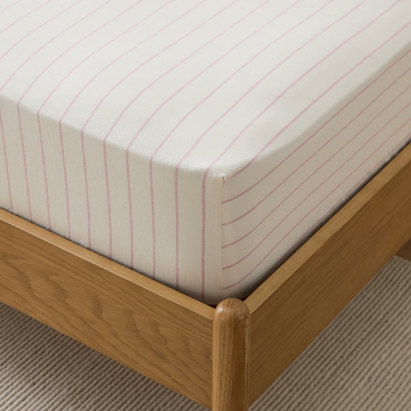 Remi Pink Stripe Linen Cotton Sheet Set