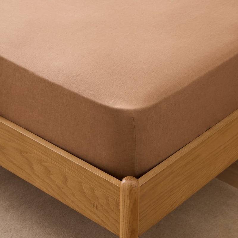 Vintage Washed Linen Mocha Sheet Separates
