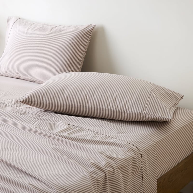 Fresh Chocolate Stripe Sheet Set