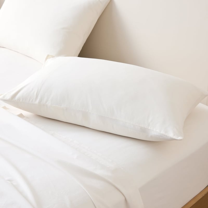 Stonewashed Cotton White Sheet Separates