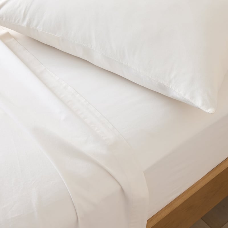 Stonewashed Cotton White Sheet Separates