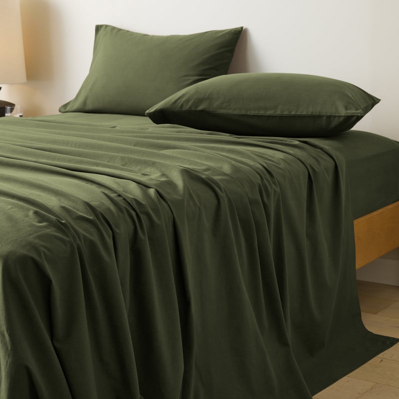 Stonewashed Cotton Basil Sheet Separates
