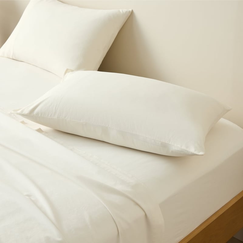 Stonewashed Cotton Coconut Sheet Separates