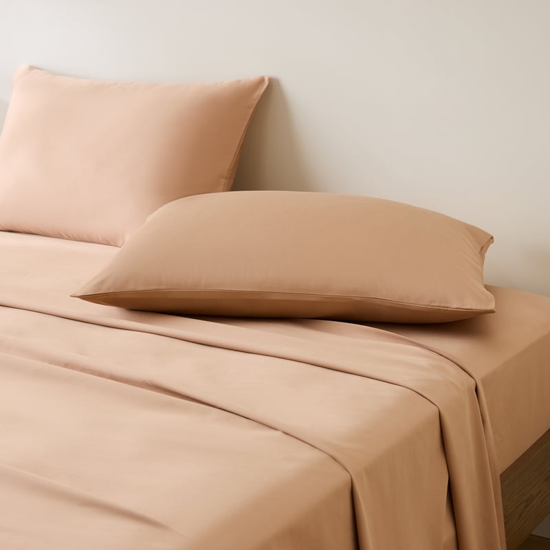 600TC Bamboo Cotton Caramel Fitted Sheet Separates