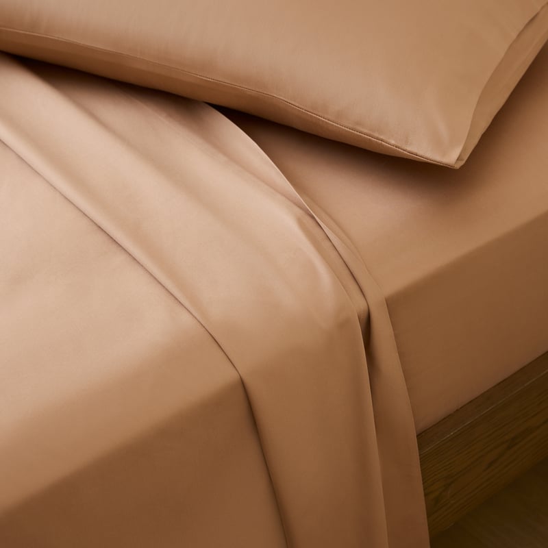 600TC Bamboo Cotton Caramel Fitted Sheet Separates