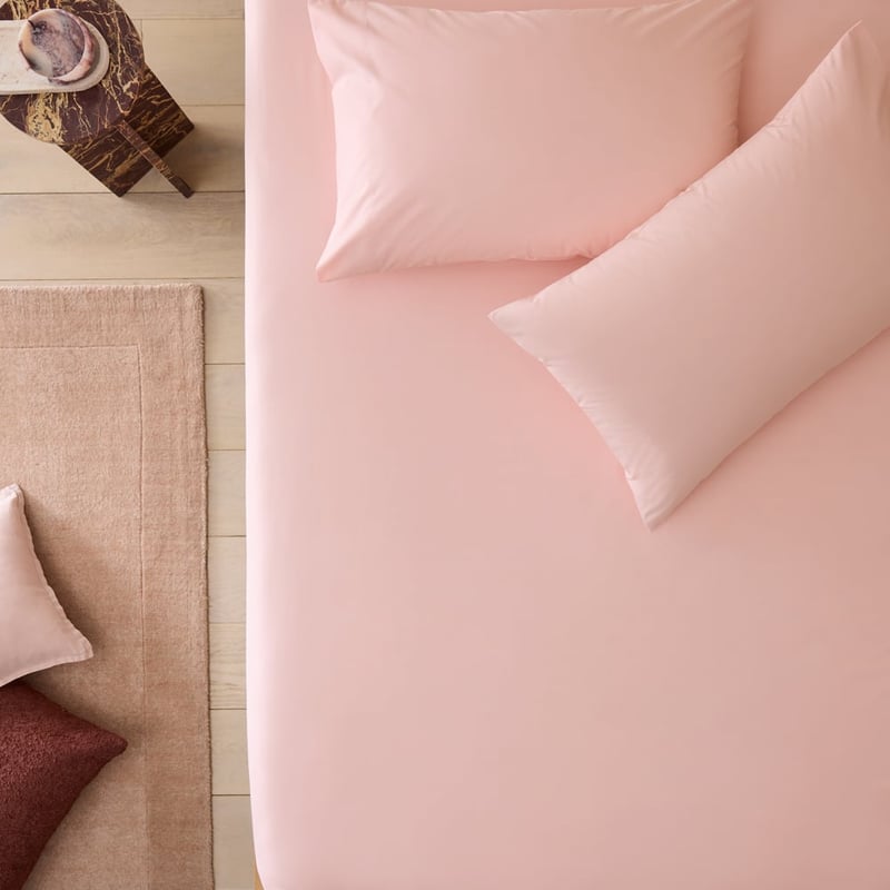 300TC Cotton Percale Pink Combo Sheet Set