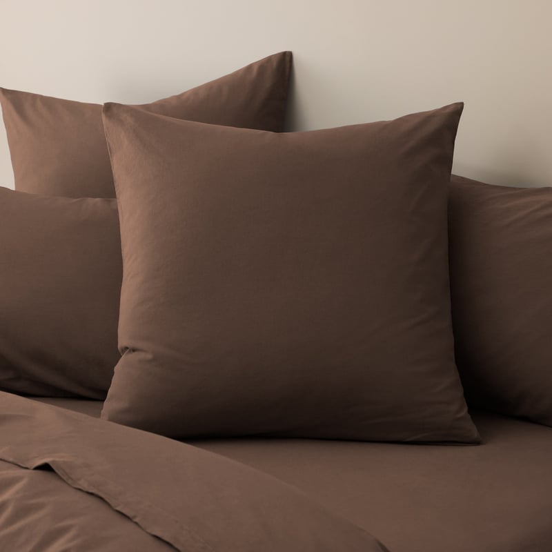 Stonewashed Cotton Chocolate Pillowcases