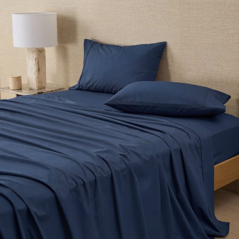 Fresh Midnight Navy Sheet Set