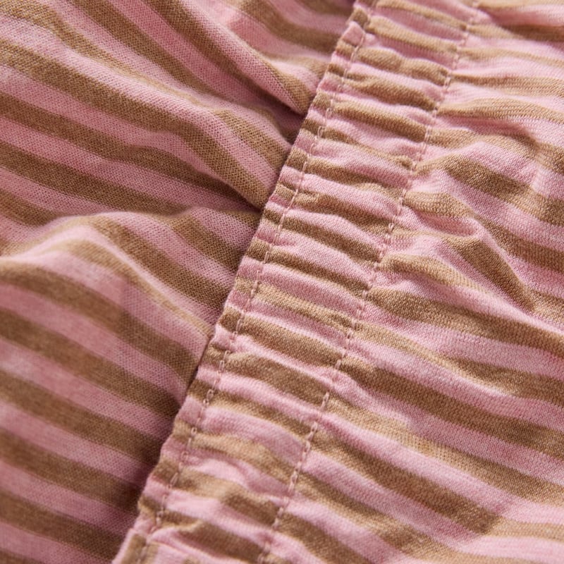 Ultra Soft Jersey Rose & Cedar Stripe Sheet Separates