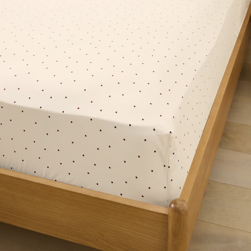 Polka Dots Coconut & Chocolate Printed Sheet Set