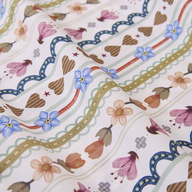 Fleur Harris All My Hearts White Printed Sheet Set