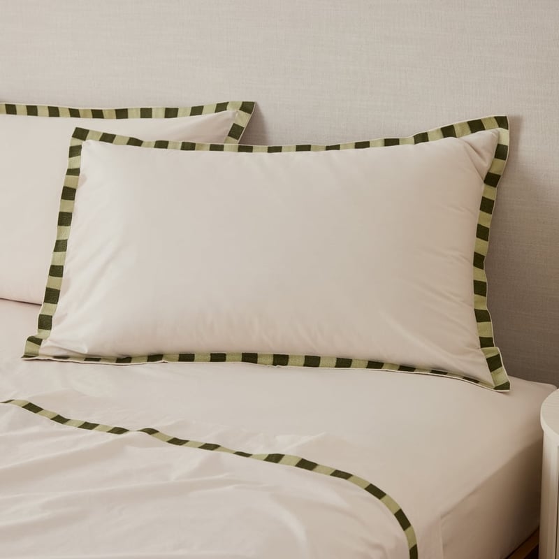 Adara Natural Embroidered Sheet Set