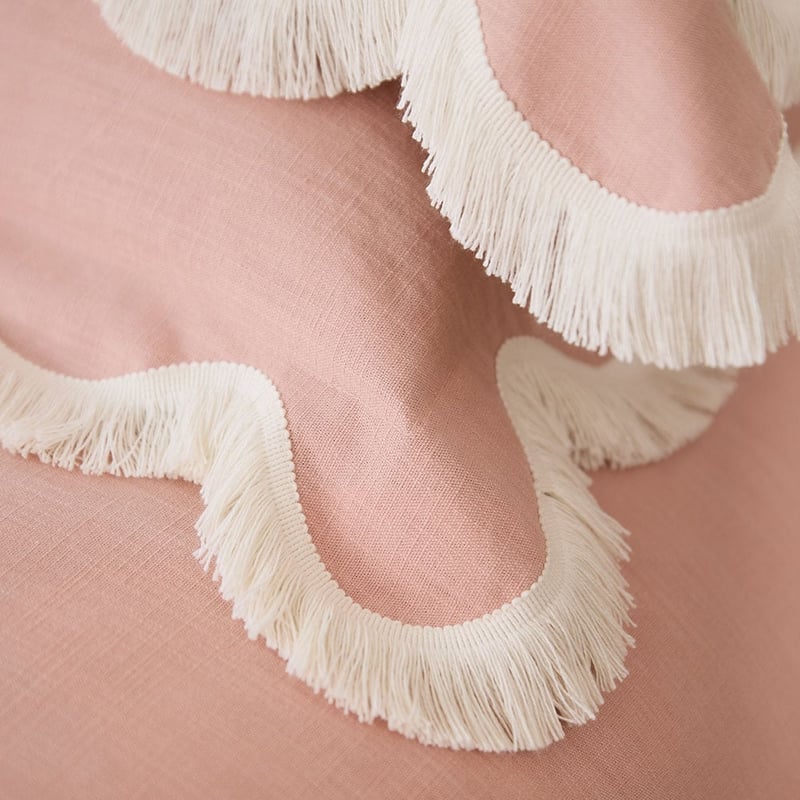 Delilah Dusty Pink Scallop Pillowcase