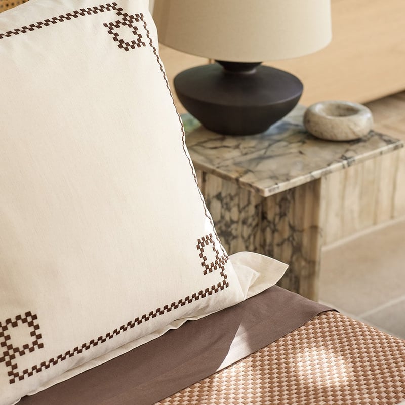 Belmond Natural Embroidered Pillowcase