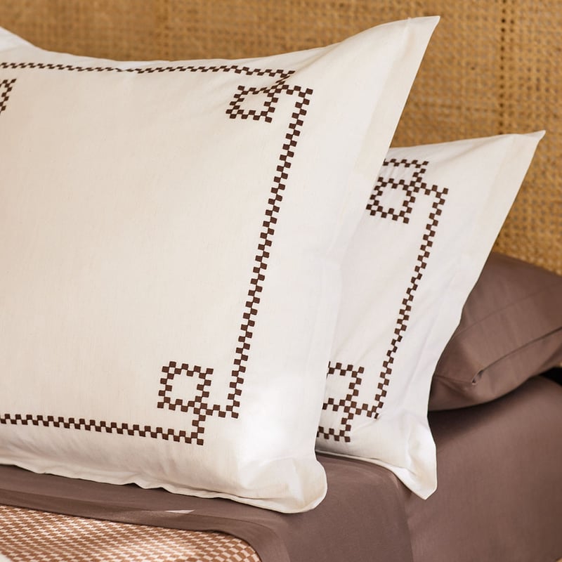 Belmond Natural Embroidered Pillowcase
