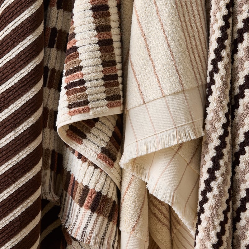 Flinders Beach & Chocolate Stripe Towel Range