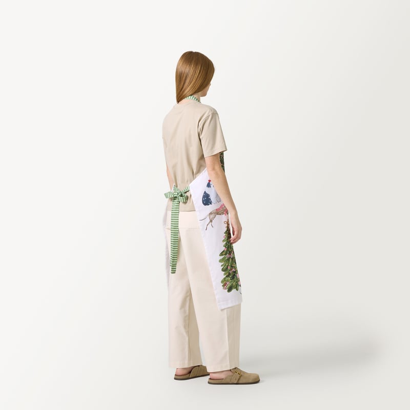 Christmas Dogs Green Apron