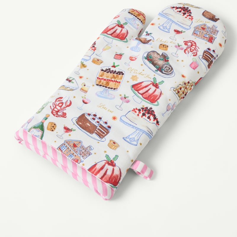 Festive Fun Pink Oven Mitts Pack of 2