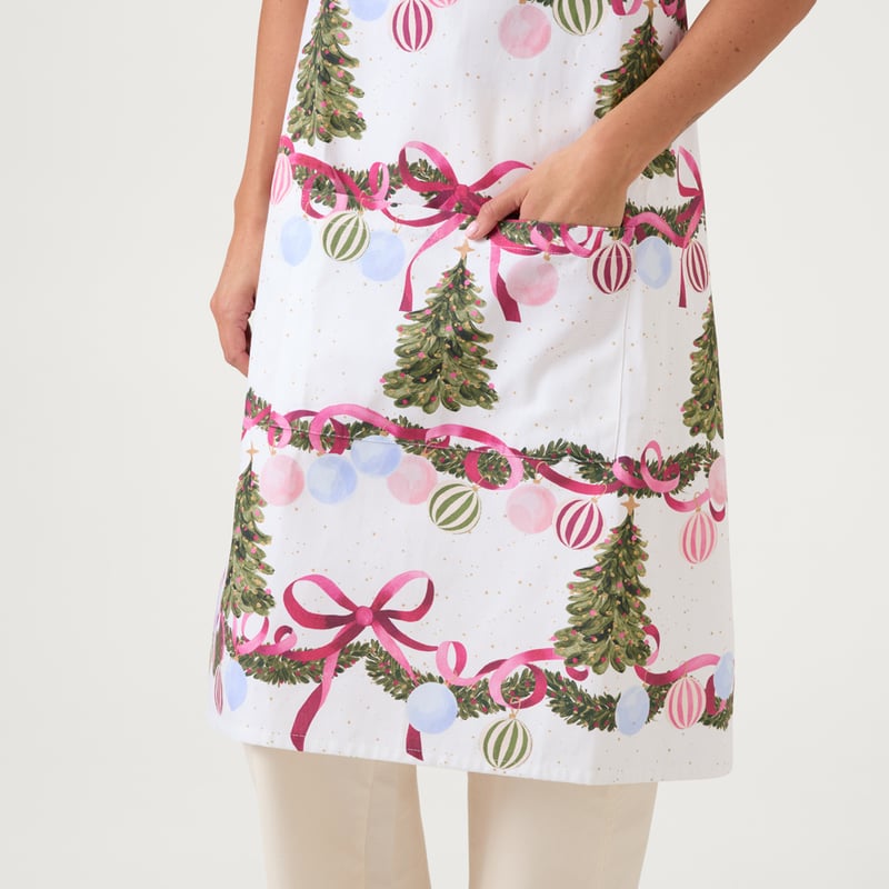 Bow & Bright Pink Apron
