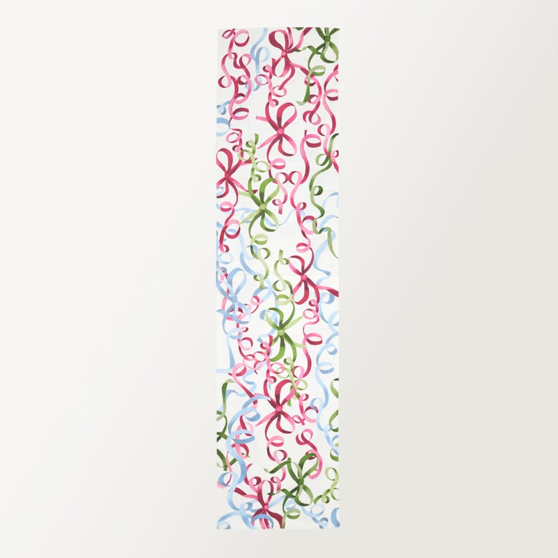 Bow & Bright Pink Table Runner